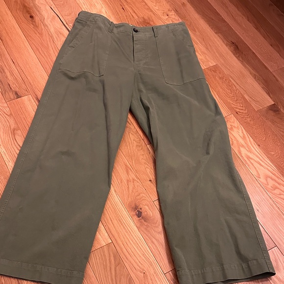 Nili Lotan Leon Boy pant olive green - Picture 1 of 4